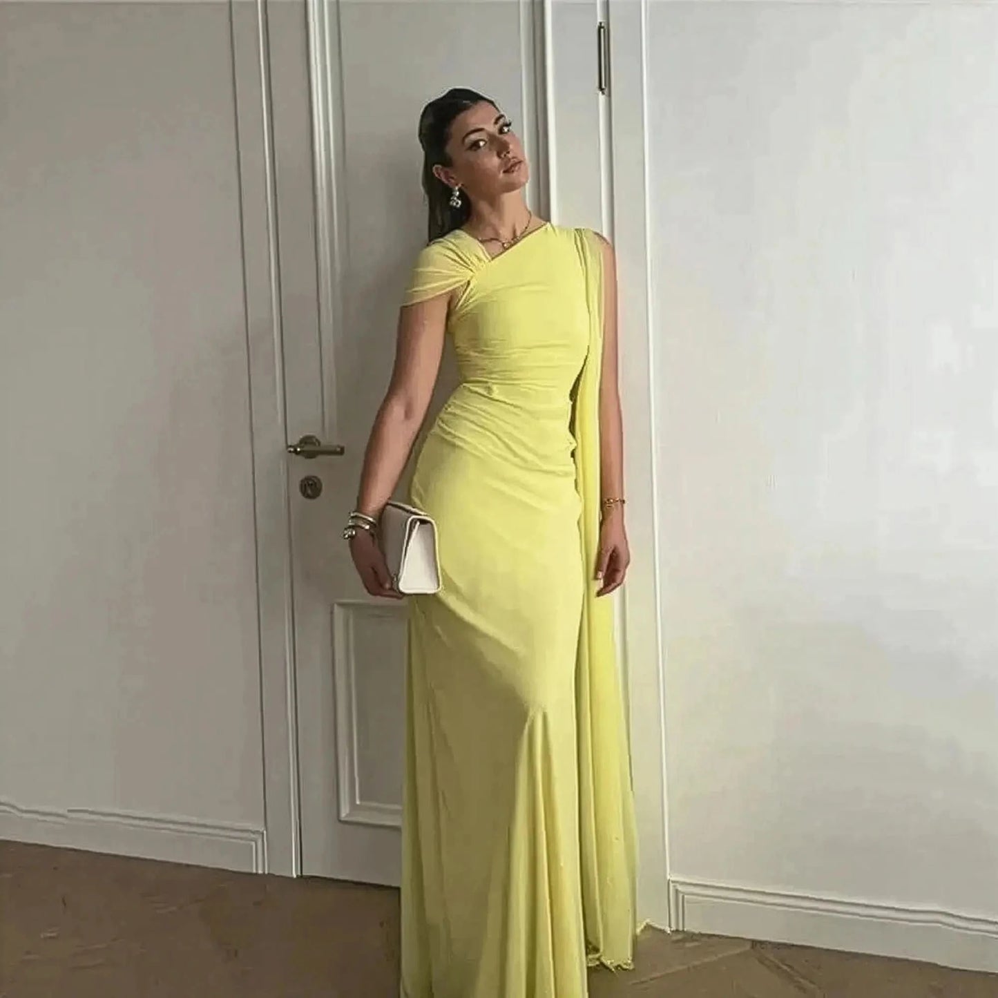 A - Line avec Manches Cape - Saylana