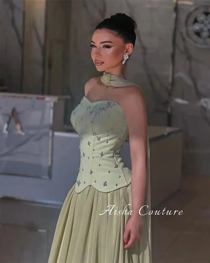 A-Line Glamour Sans Bretelles-Saylana