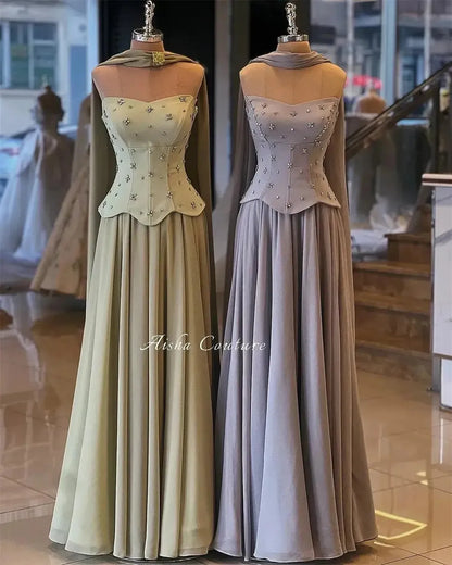 A-Line Glamour Sans Bretelles-Saylana