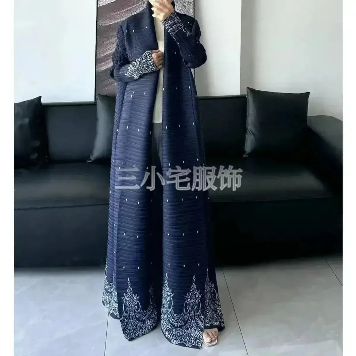 Abaya Vintage Imprimée Grande Taille-Saylana