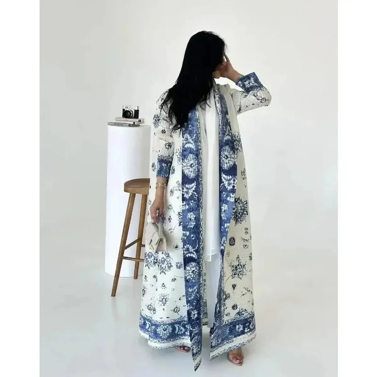 Abaya Vintage Imprimée Grande Taille-Saylana