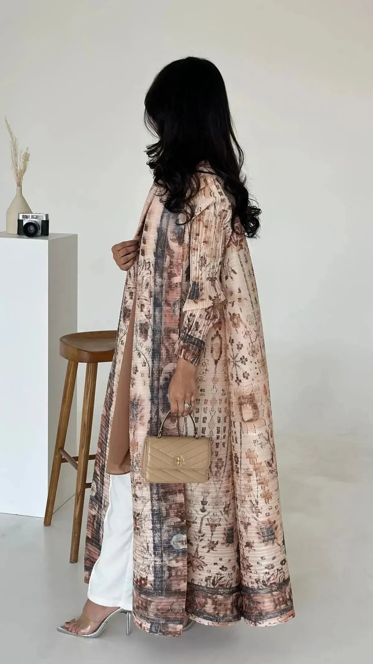Abaya Vintage Imprimée Grande Taille-Saylana