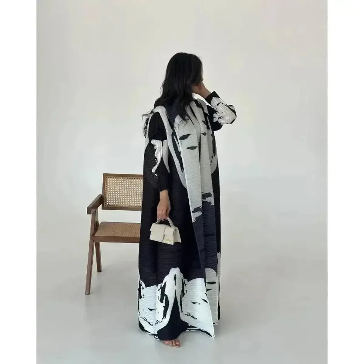 Abaya Vintage Imprimée Grande Taille-Saylana