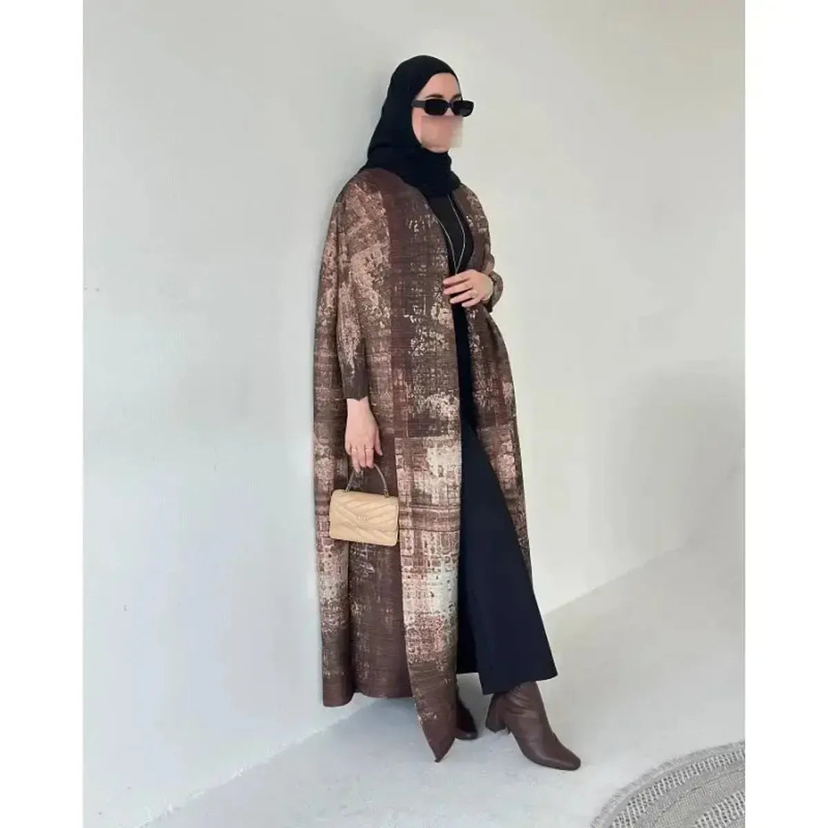 Abaya Vintage Imprimée Grande Taille-Saylana