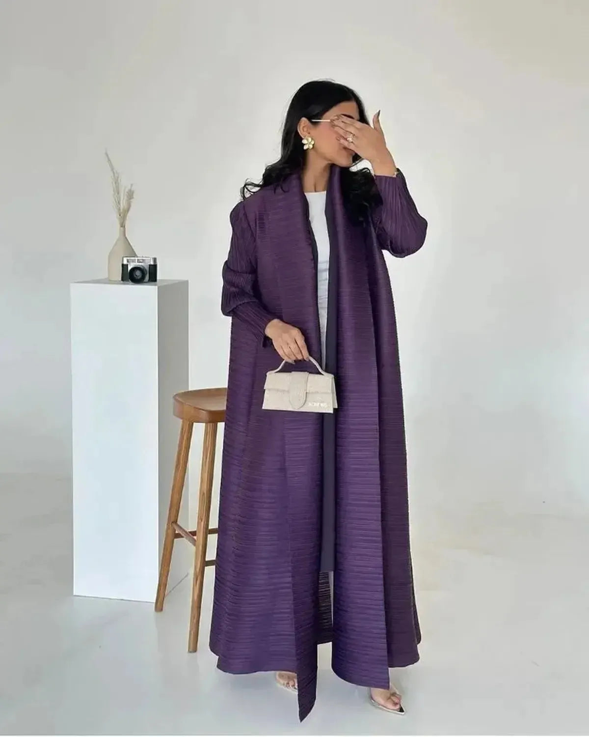 Abaya Vintage Imprimée Grande Taille-Saylana