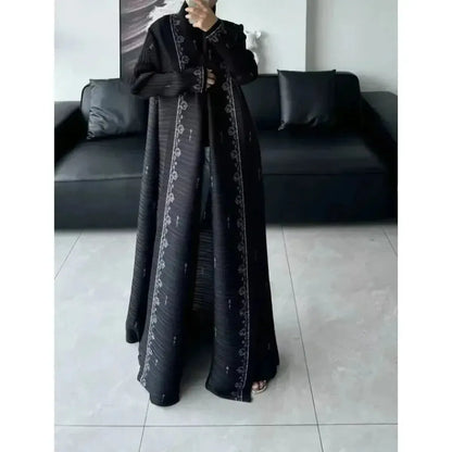 Abaya Vintage Imprimée Grande Taille-Saylana