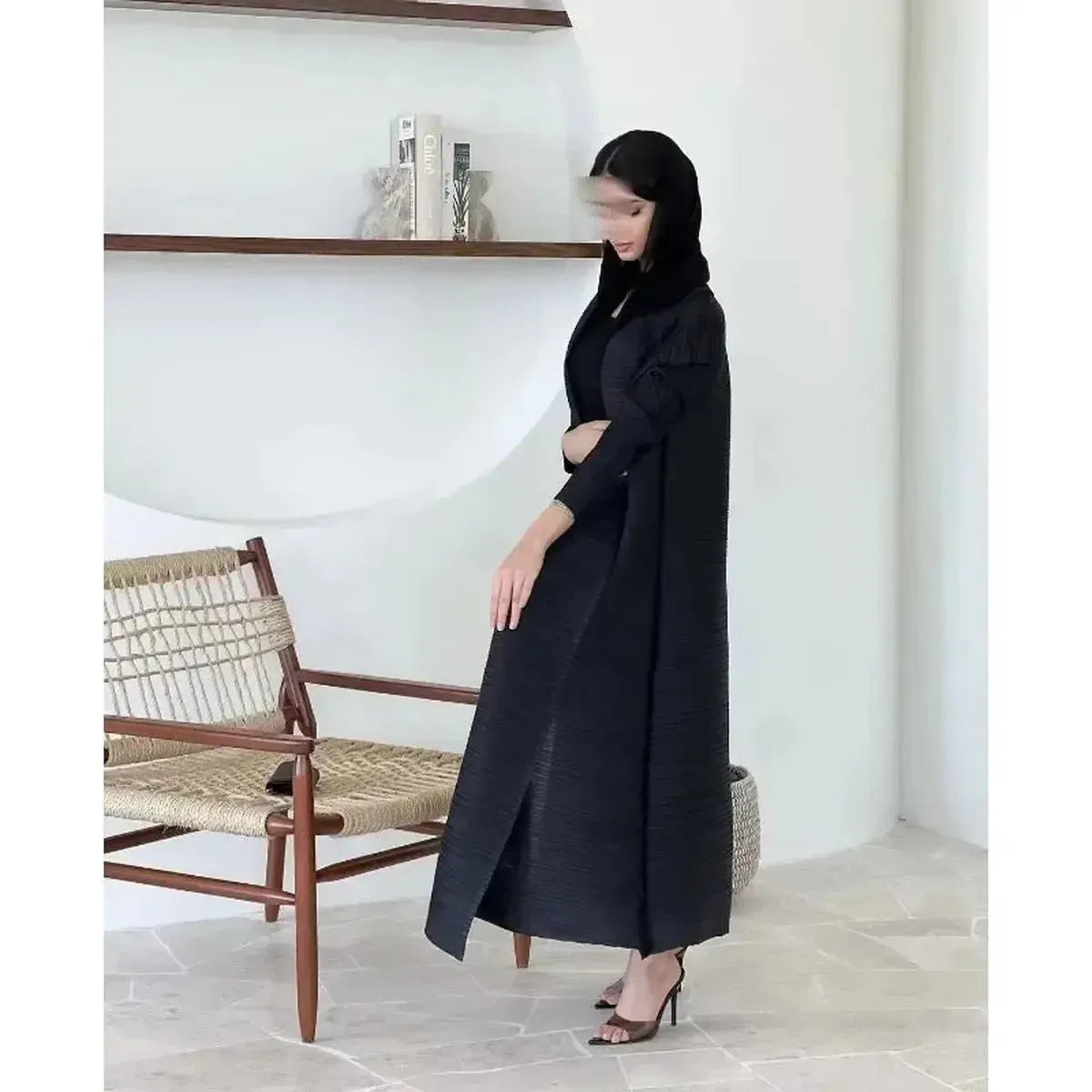 Abaya Vintage Imprimée Grande Taille-Saylana