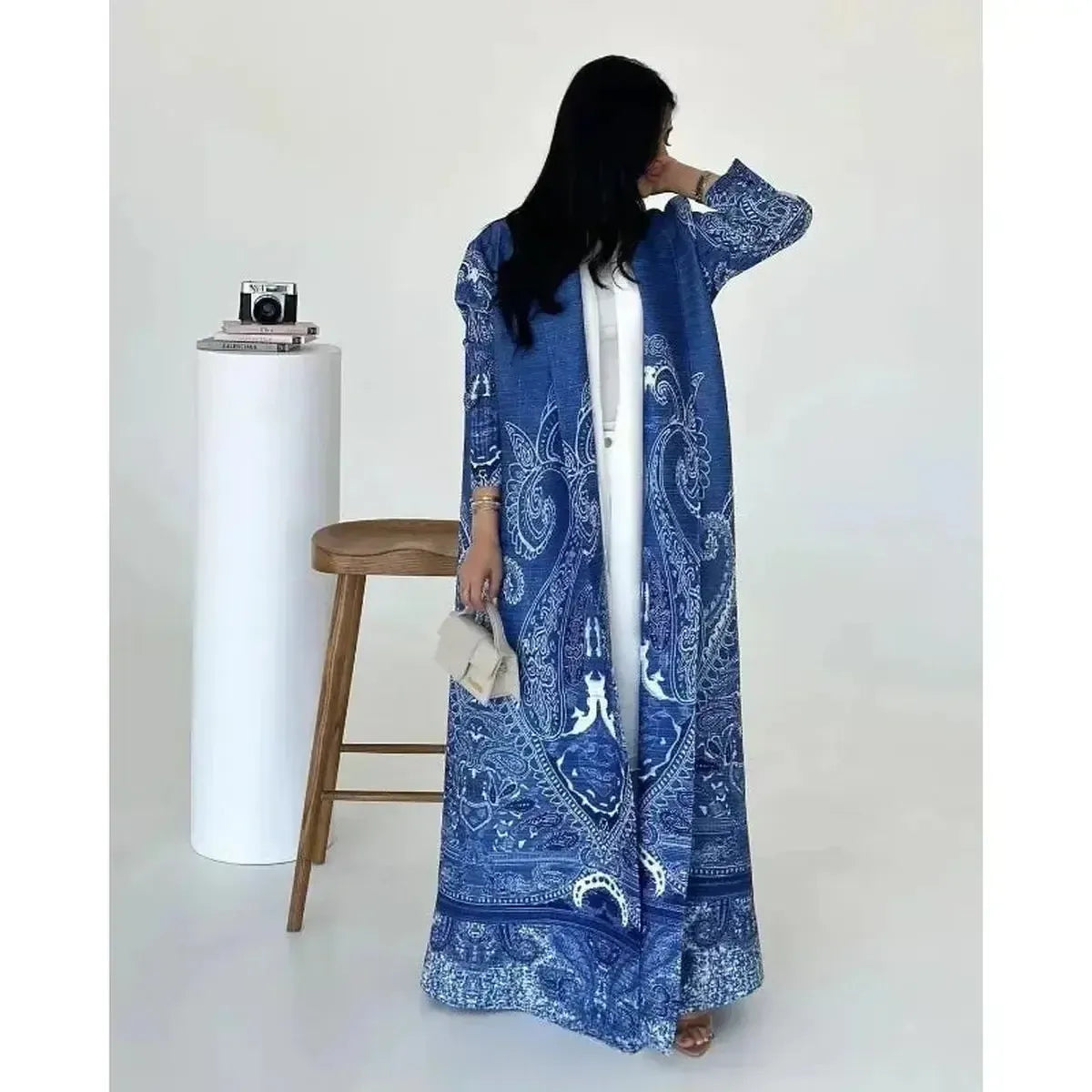 Abaya Vintage Imprimée Grande Taille-Saylana