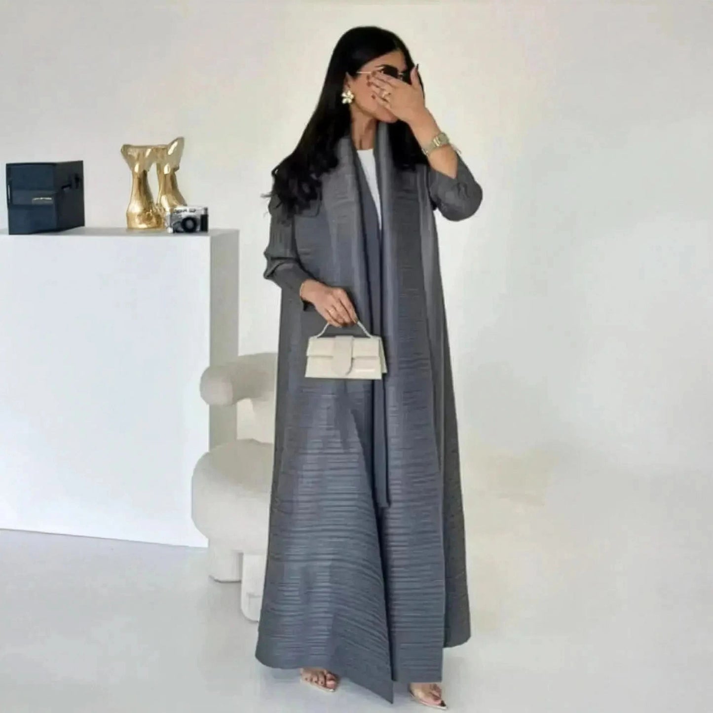 Abaya Vintage Imprimée Grande Taille - Saylana