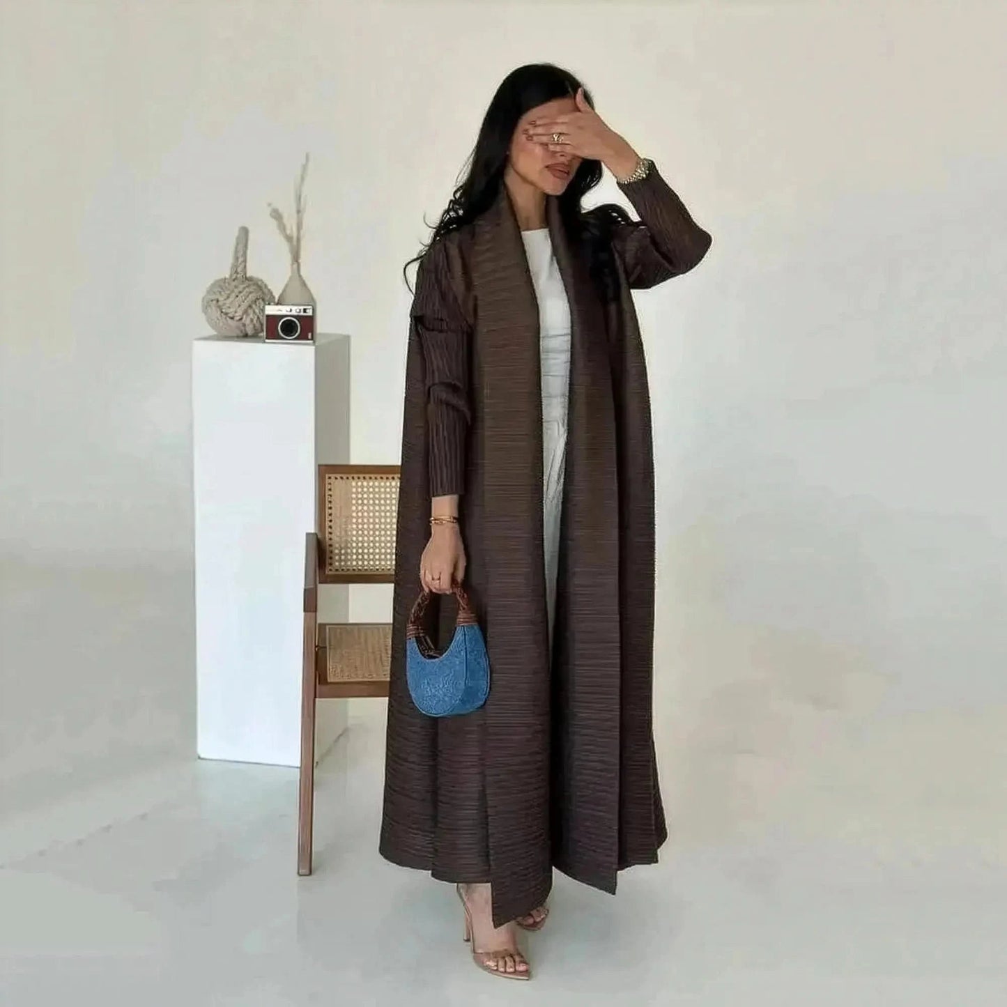 Abaya Vintage Imprimée Grande Taille - Saylana