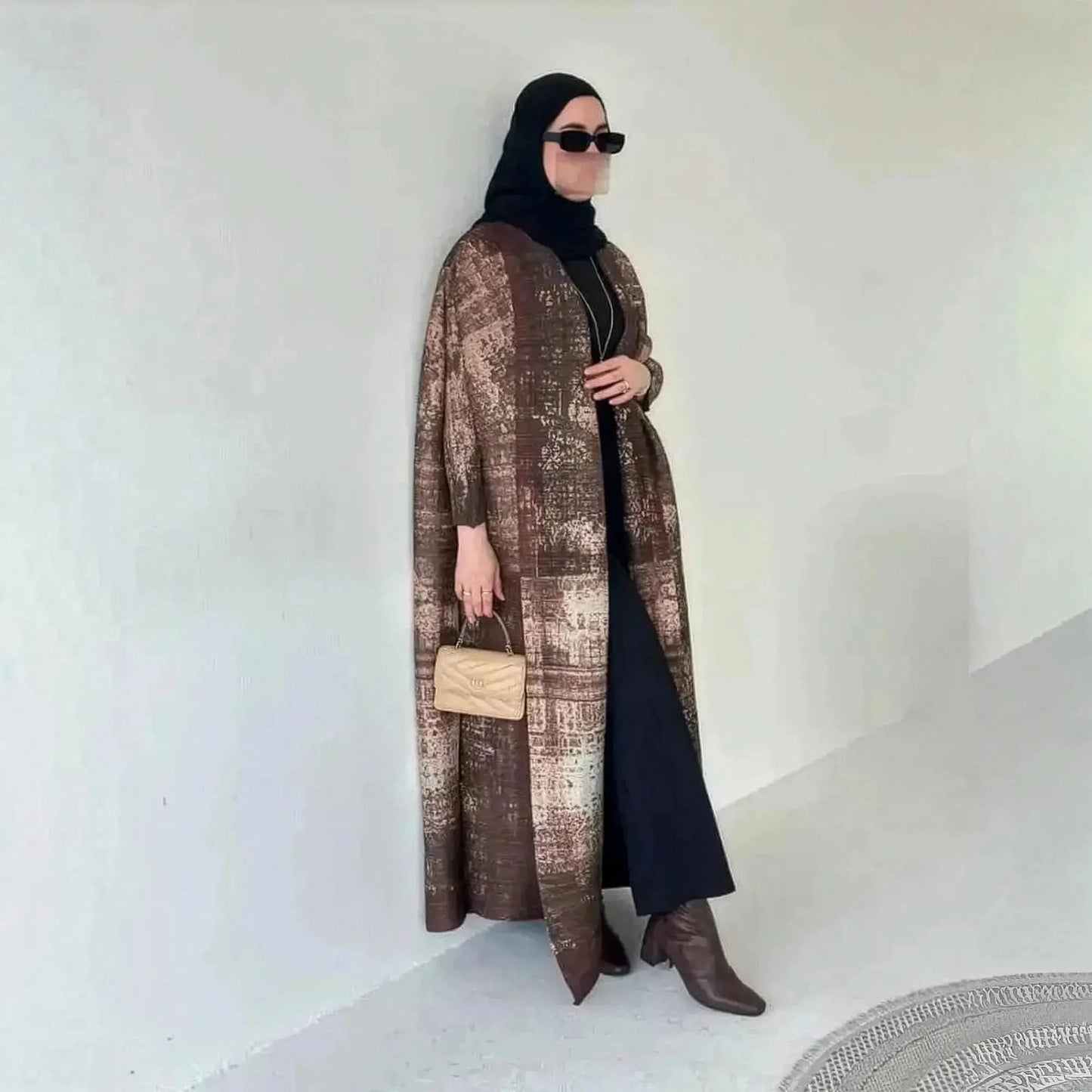 Abaya Vintage Imprimée Grande Taille - Saylana