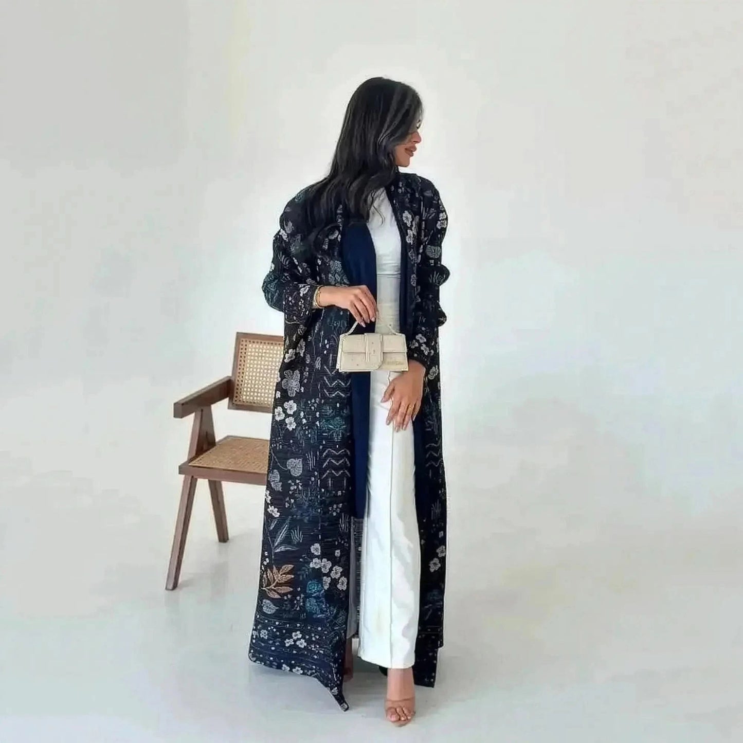 Abaya Vintage Imprimée Grande Taille - Saylana