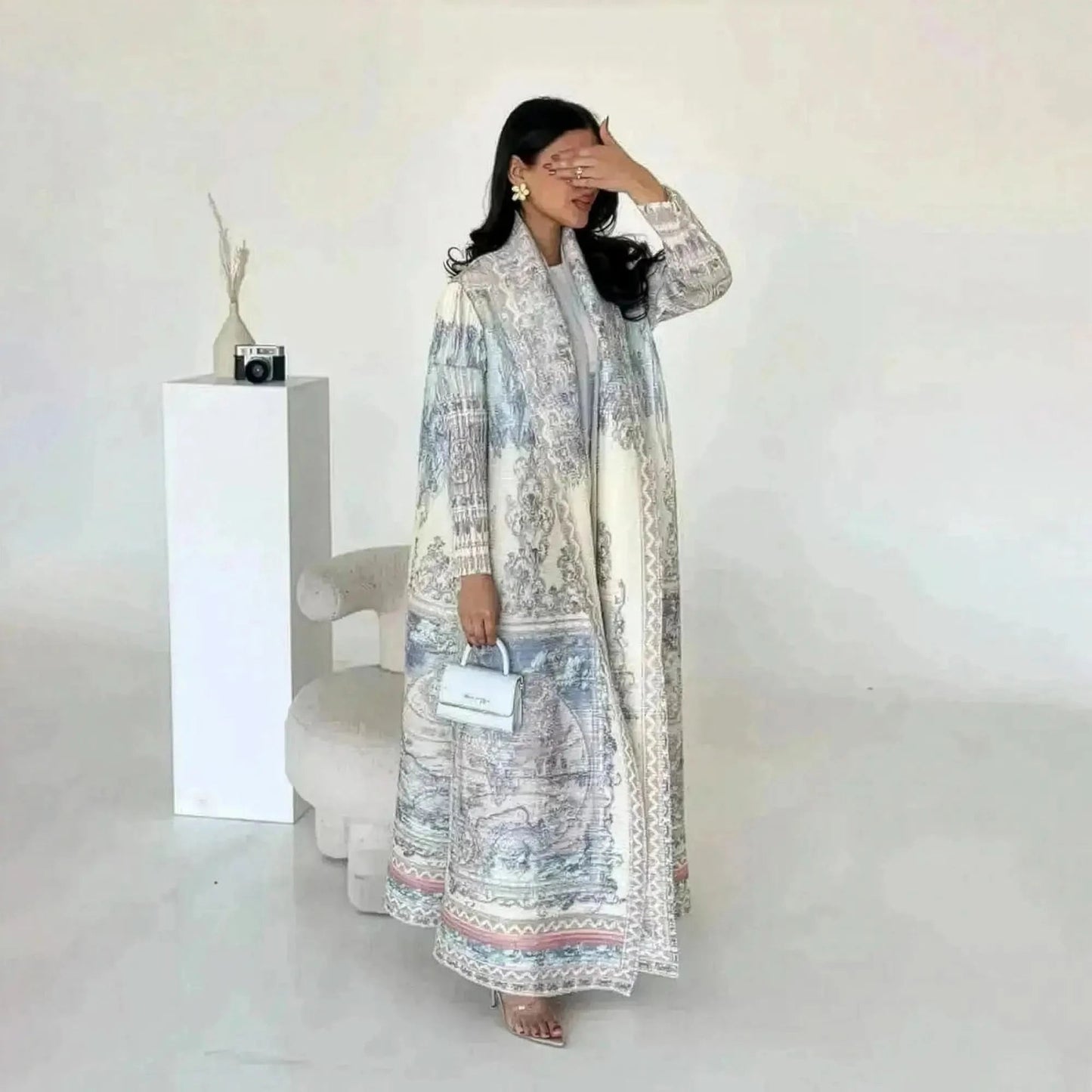 Abaya Vintage Imprimée Grande Taille - Saylana