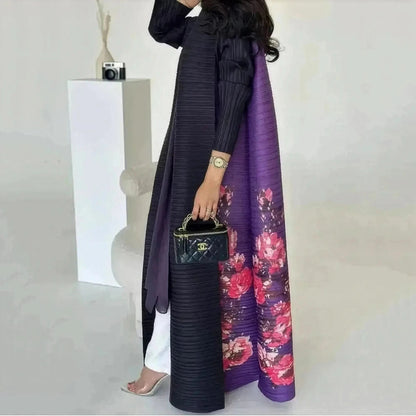 Abaya Vintage Imprimée Grande Taille - Saylana