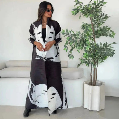 Abaya Vintage Imprimée Grande Taille - Saylana