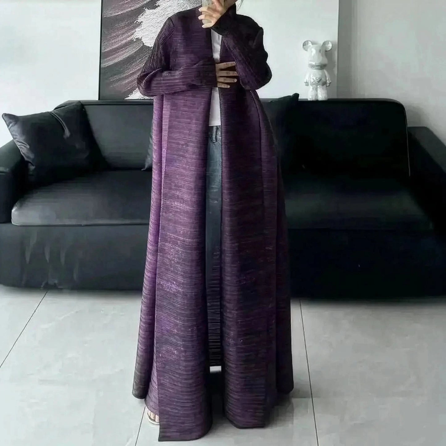 Abaya Vintage Imprimée Grande Taille - Saylana