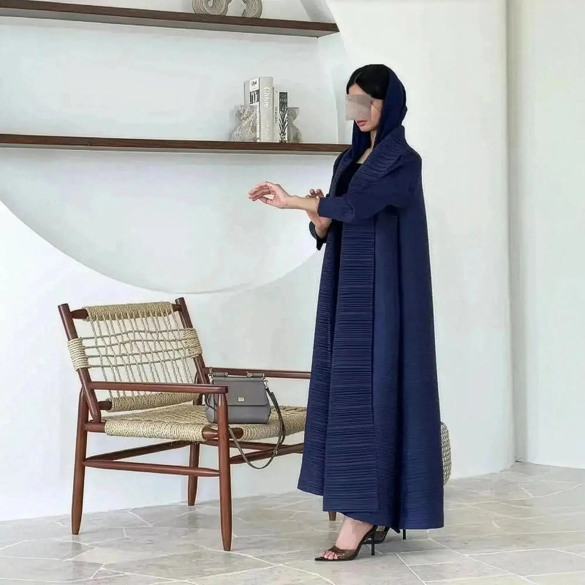 Abaya Vintage Imprimée Grande Taille - Saylana