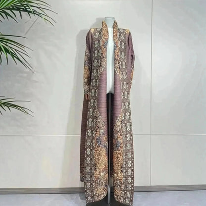 Abaya Vintage Imprimée Grande Taille - Saylana