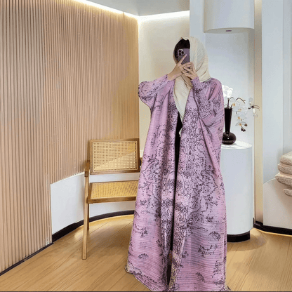 Abaya Vintage Imprimée Grande Taille - Saylana