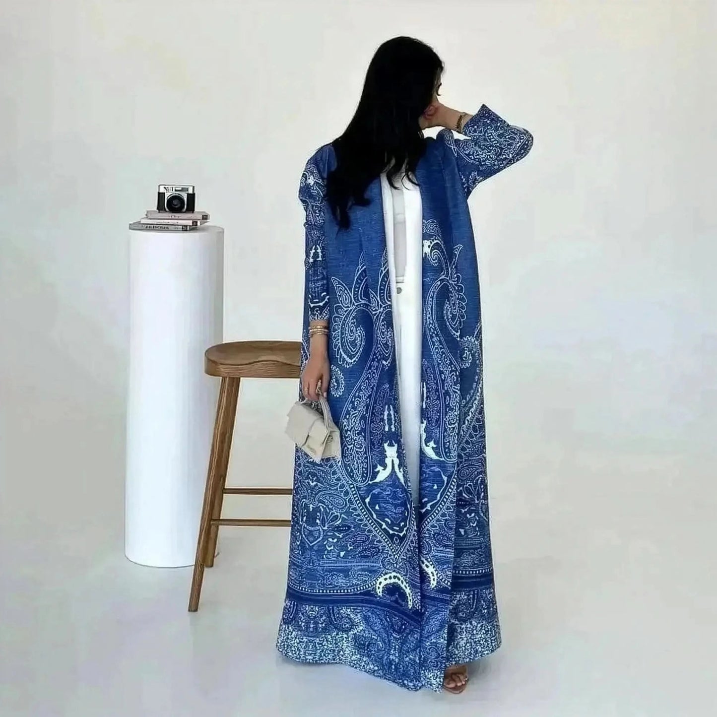 Abaya Vintage Imprimée Grande Taille - Saylana