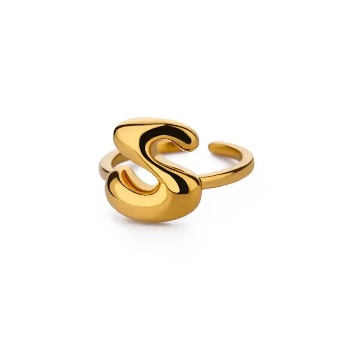 Anneau Ouvert Lettres Bulles Chic-Saylana