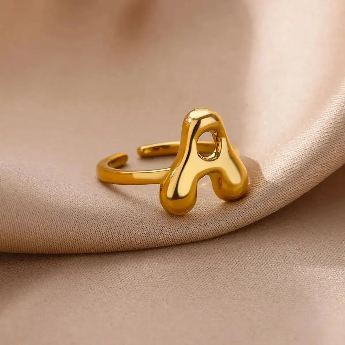 Anneau Ouvert Lettres Bulles Chic-Saylana