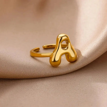 Anneau Ouvert Lettres Bulles Chic-Saylana