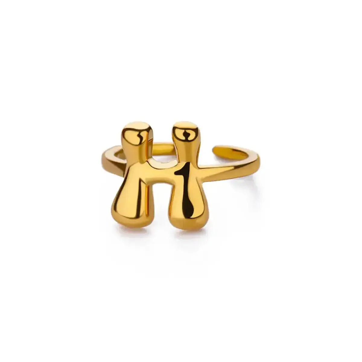 Anneau Ouvert Lettres Bulles Chic-Saylana