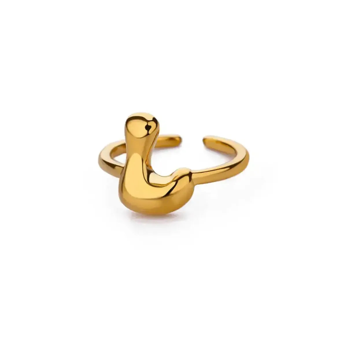 Anneau Ouvert Lettres Bulles Chic-Saylana