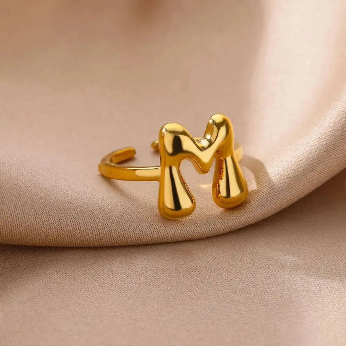 Anneau Ouvert Lettres Bulles Chic-Saylana