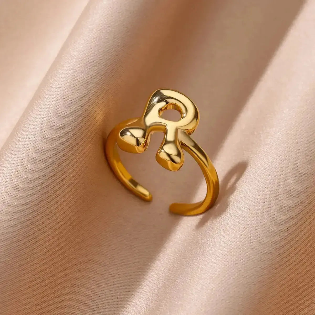 Anneau Ouvert Lettres Bulles Chic-Saylana
