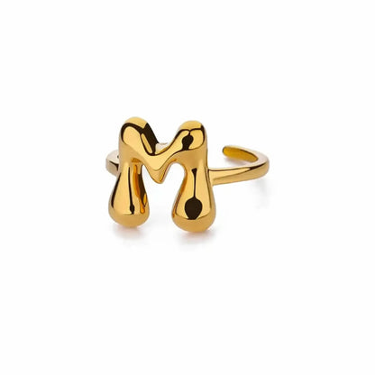 Anneau Ouvert Lettres Bulles Chic - Saylana