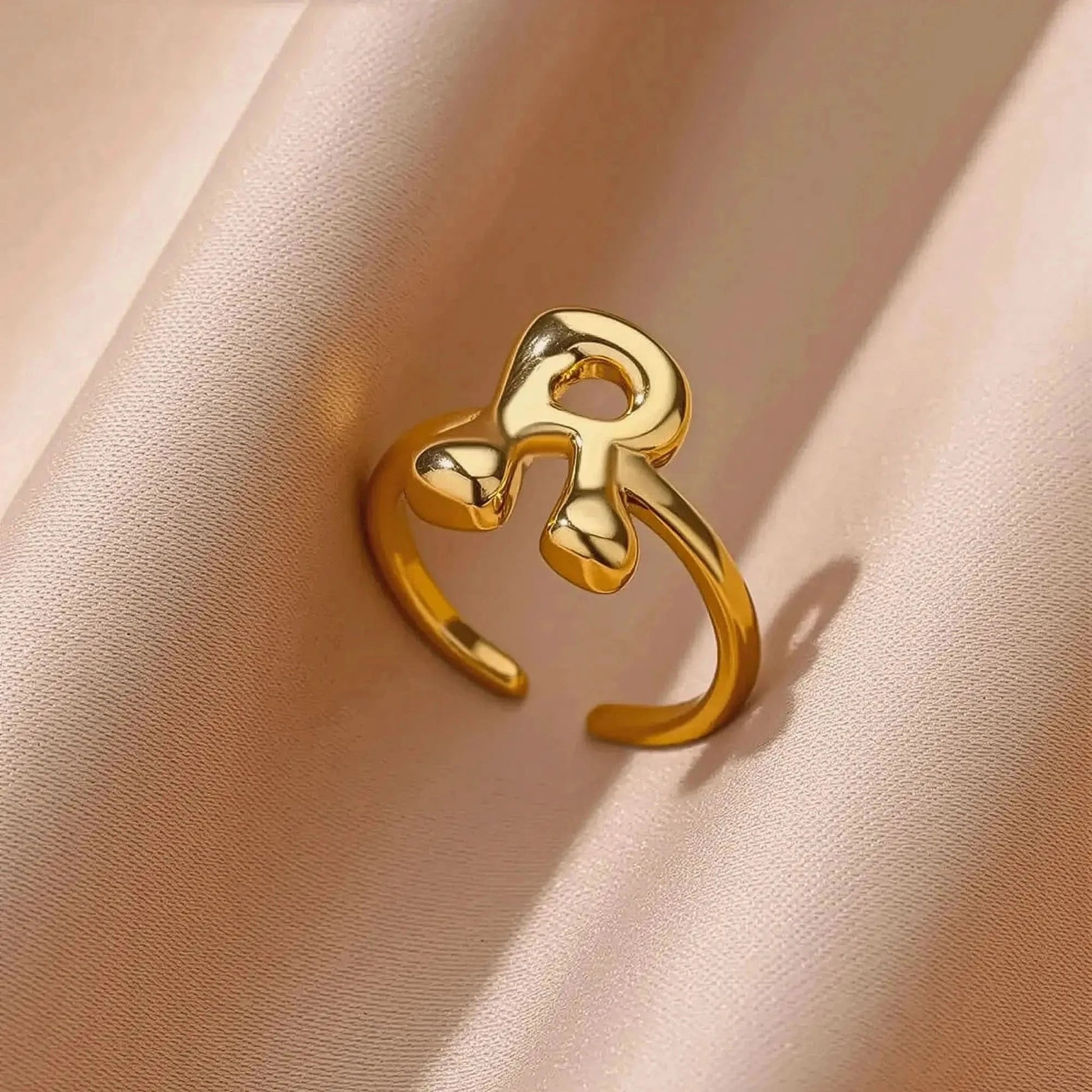 Anneau Ouvert Lettres Bulles Chic - Saylana