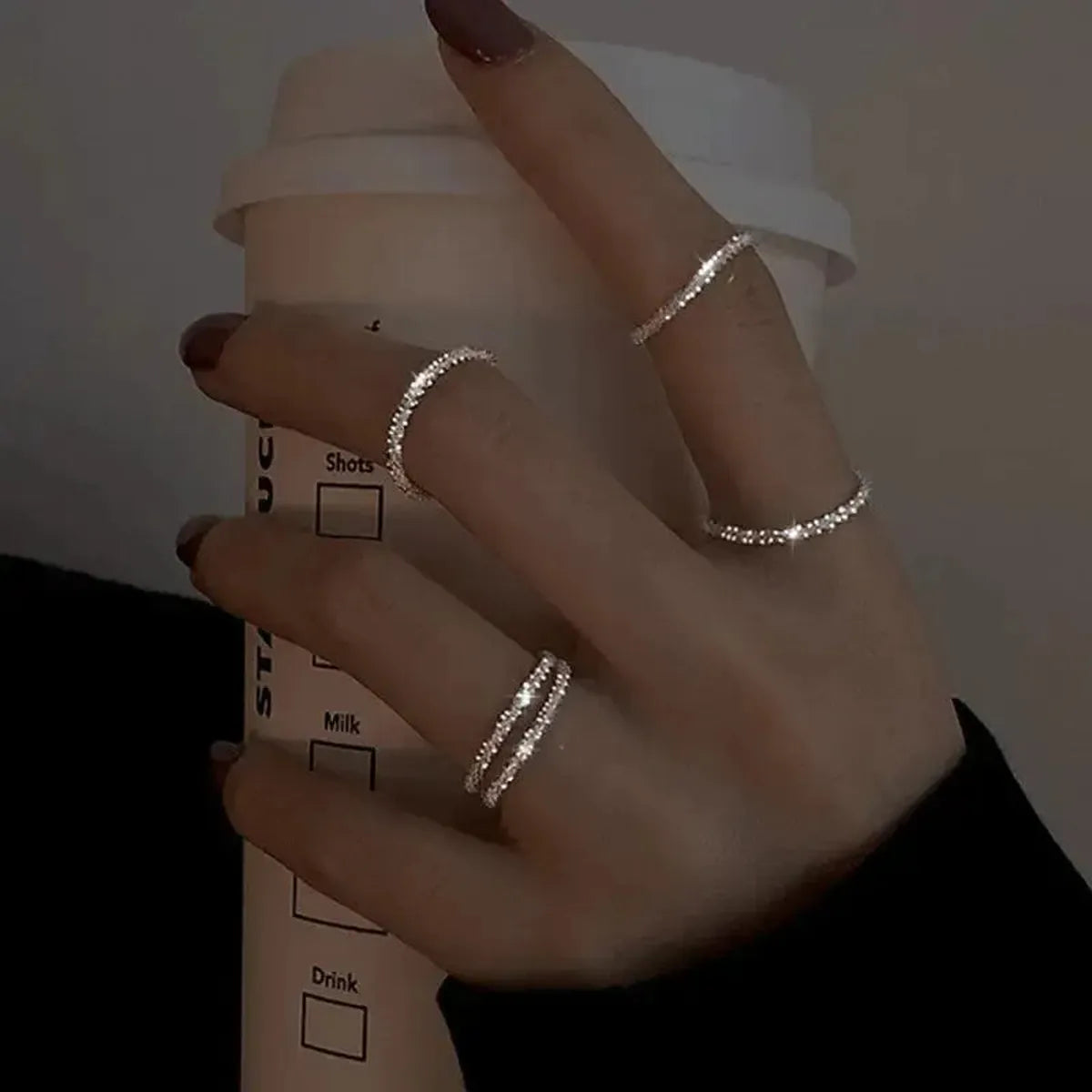 Bague Cœur Noir Bicolore Punk-Saylana