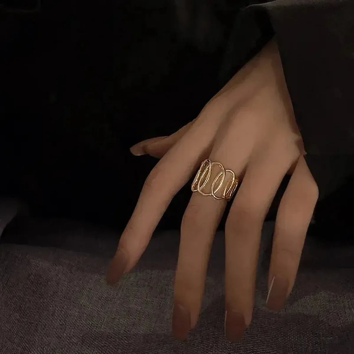 Bague Cœur Noir Bicolore Punk-Saylana