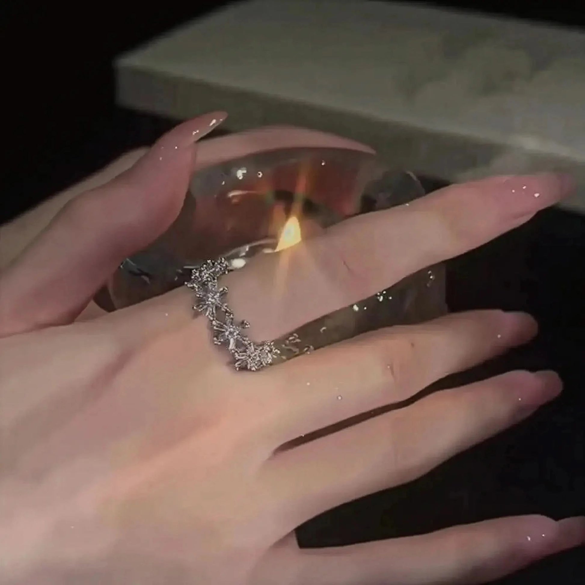 Bague Cœur Noir Bicolore Punk - Saylana