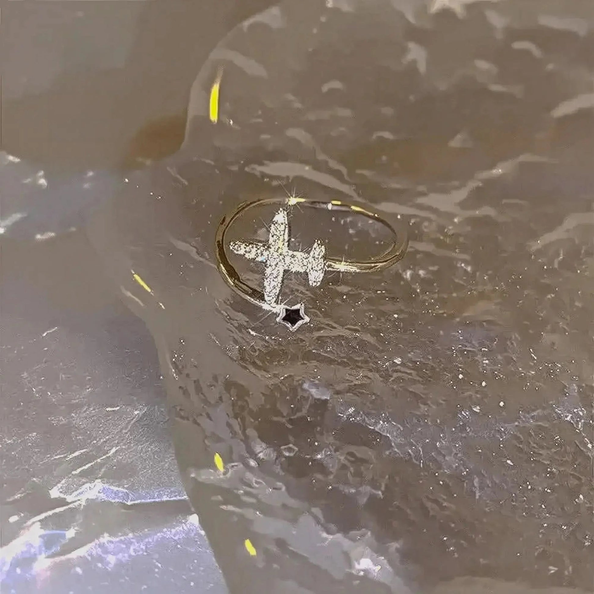 Bague Cœur Noir Bicolore Punk - Saylana