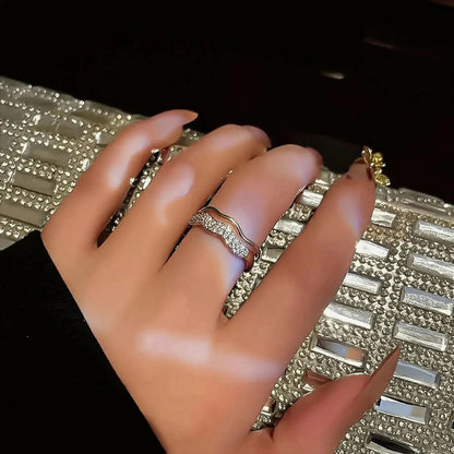 Bague Cœur Noir Bicolore Punk - Saylana