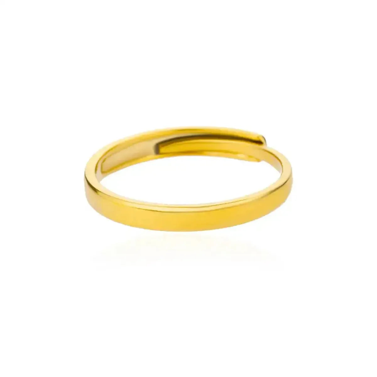 Bague Géométrique Acier Doré-Saylana