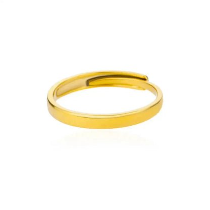Bague Géométrique Acier Doré-Saylana