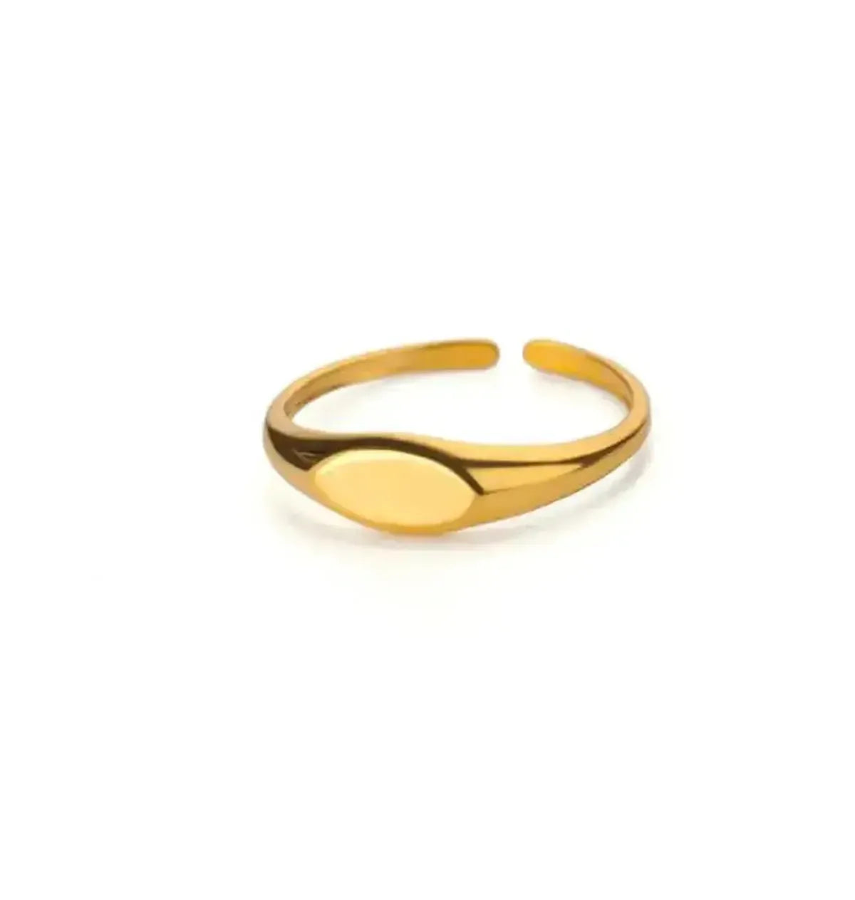 Bague Géométrique Acier Doré-Saylana