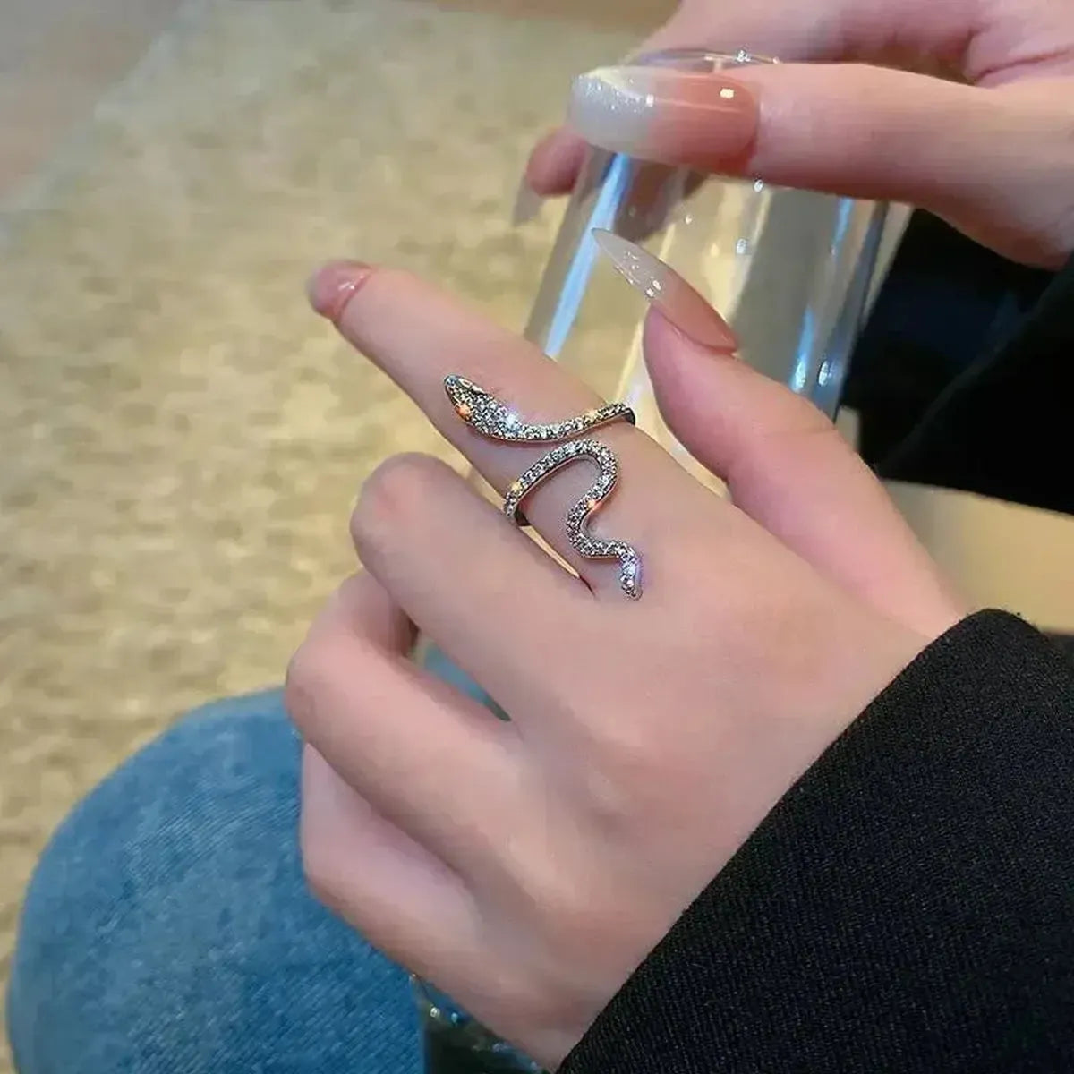 Bague Serpent Ouverte Gothique-Saylana