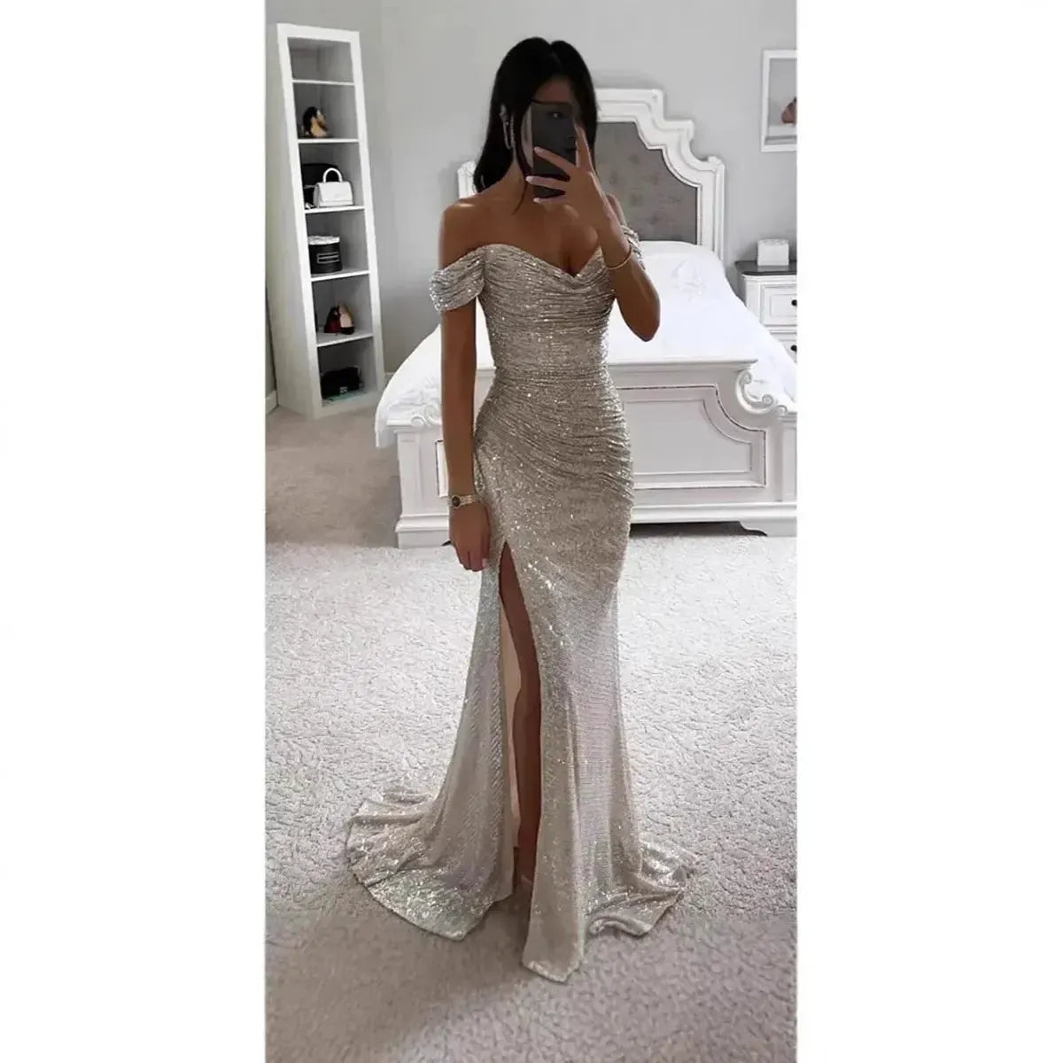 Ballgown Légère & Sexy Effet Scintillant-Saylana