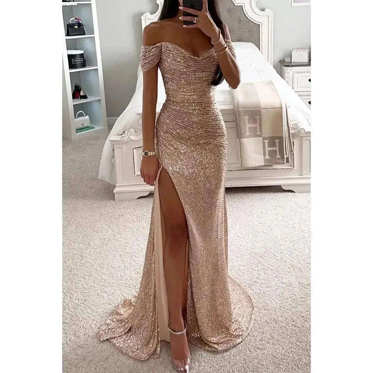 Ballgown Légère & Sexy Effet Scintillant-Saylana