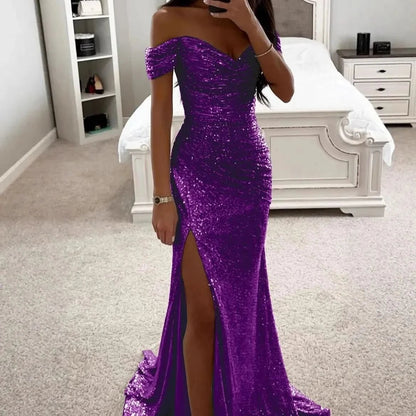 Ballgown Legere Sexy Effet Scintillant - Saylana