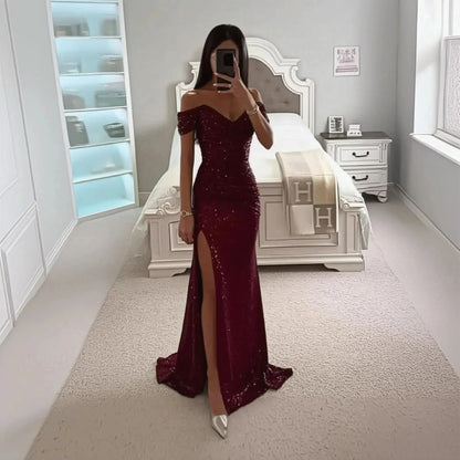 Ballgown Legere Sexy Effet Scintillant - Saylana