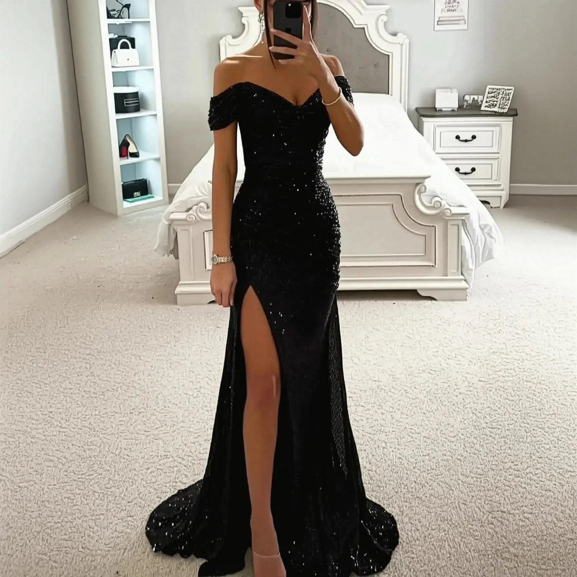 Ballgown Legere Sexy Effet Scintillant - Saylana