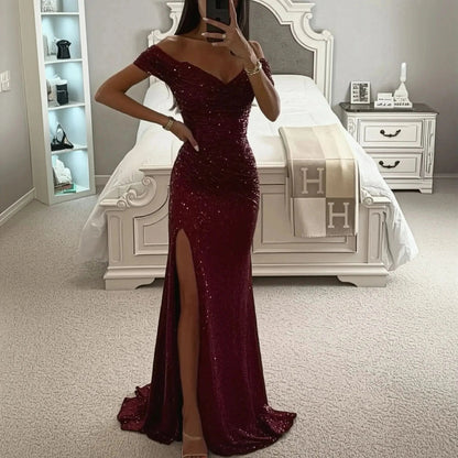 Ballgown Legere Sexy Effet Scintillant - Saylana