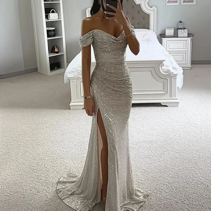 Ballgown Legere Sexy Effet Scintillant - Saylana