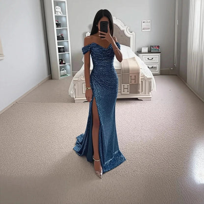 Ballgown Legere Sexy Effet Scintillant - Saylana